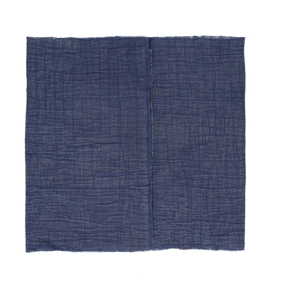 Pomax Linge De Table-A TAVOLA - set de table - coton - L 140 x W 40 cm - bleu