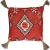 Pomax Coussins-AIDA - coussin - coton / jute - L 45 x W 45 cm - rouge