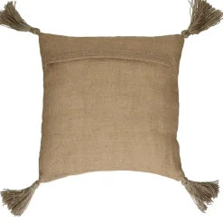 Pomax Coussins-AIDA - coussin - coton / jute - L 45 x W 45 cm - rouge