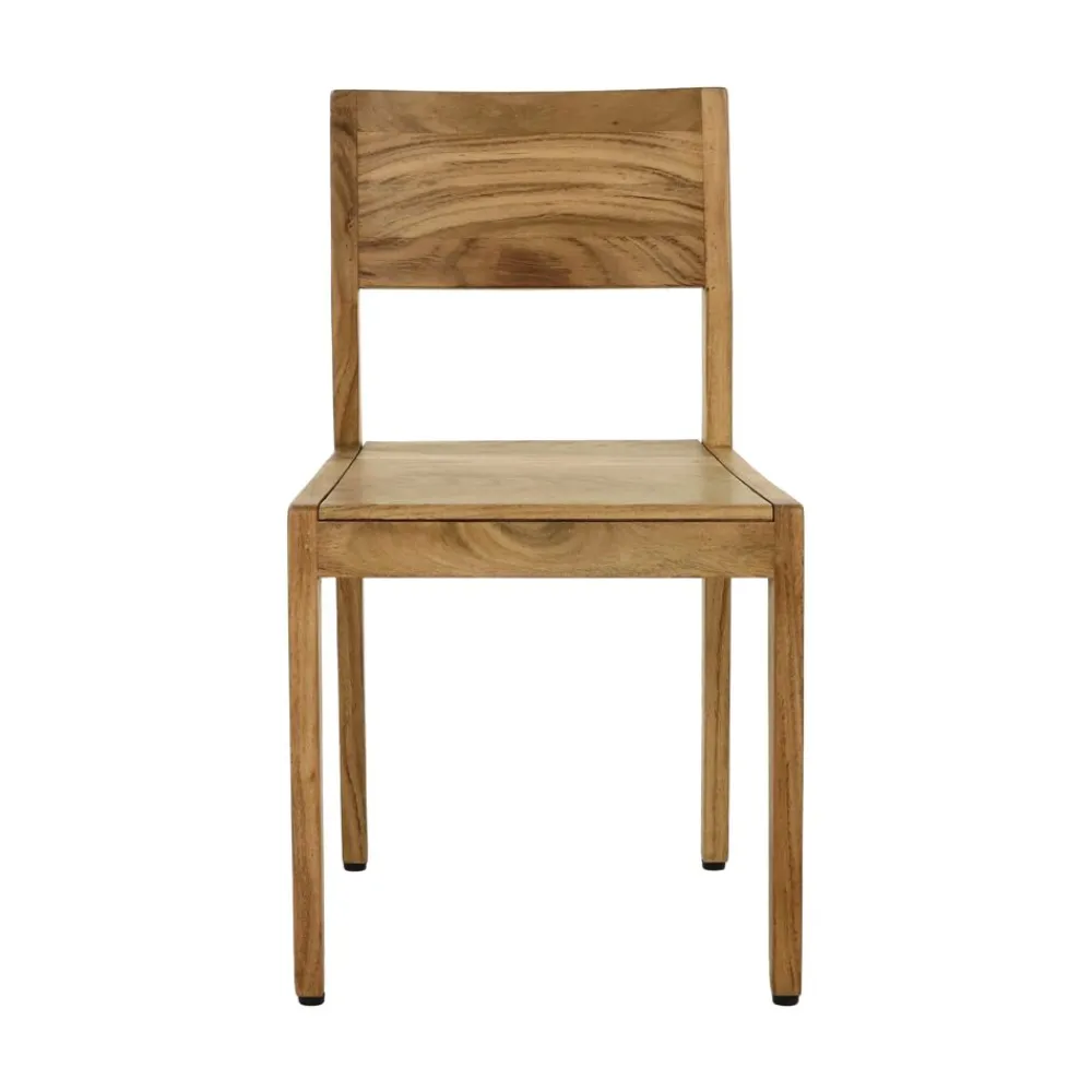 Pomax Chaises-ALBERTON - chaise - bois d'acacia - L 46 x W 47 x H 86 cm - naturel