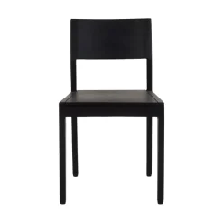 Pomax Chaises-ALBERTON - chaise - bois de mangier - L 46 x W 47 x H 86 cm - noir