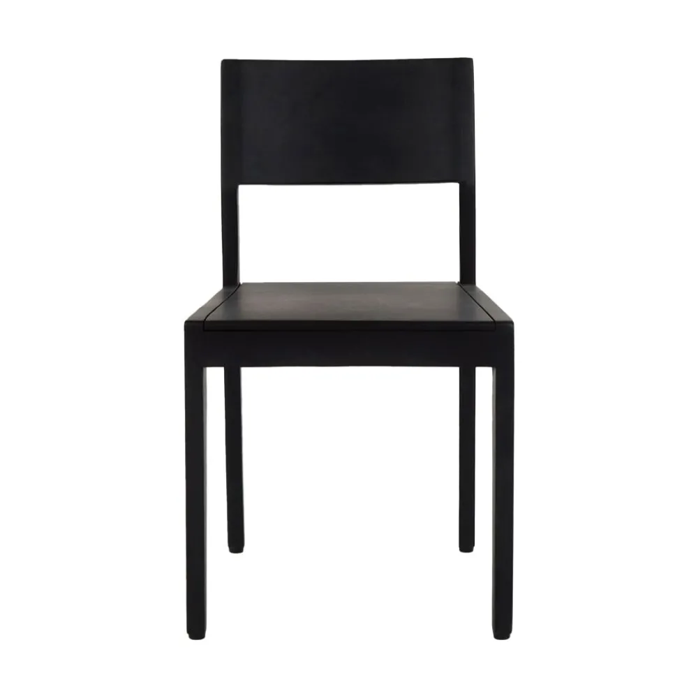 Pomax Chaises-ALBERTON - chaise - bois de mangier - L 46 x W 47 x H 86 cm - noir