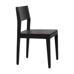 Pomax Chaises-ALBERTON - chaise - bois de mangier - L 46 x W 47 x H 86 cm - noir