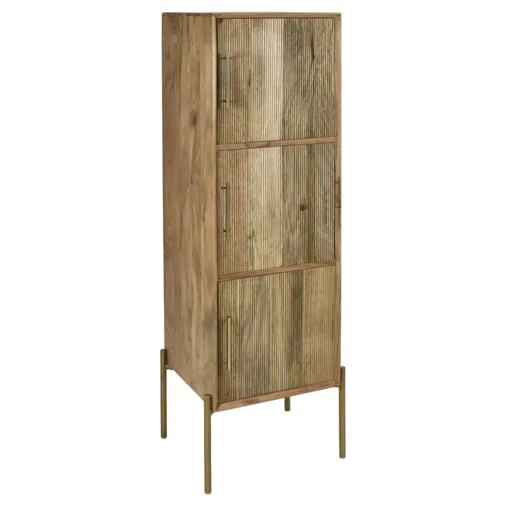Pomax Armoires-ALFREDO - armoire - bois de mangier - L 40 x W 40 x H 145 cm - naturel