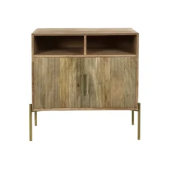 Pomax Armoires-ALFREDO - armoire - bois de mangier - L 80 x W 40 x H 85 cm - naturel
