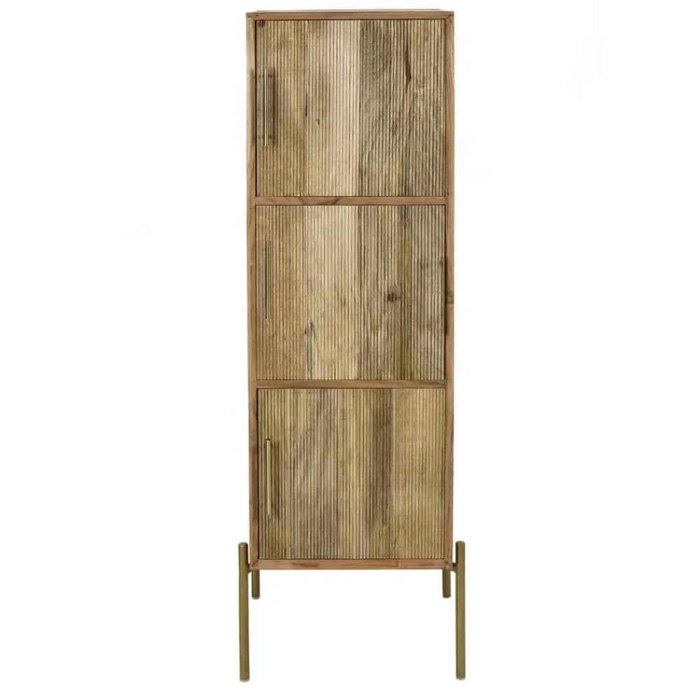Pomax Armoires-ALFREDO - armoire - bois de mangier - L 40 x W 40 x H 145 cm - naturel
