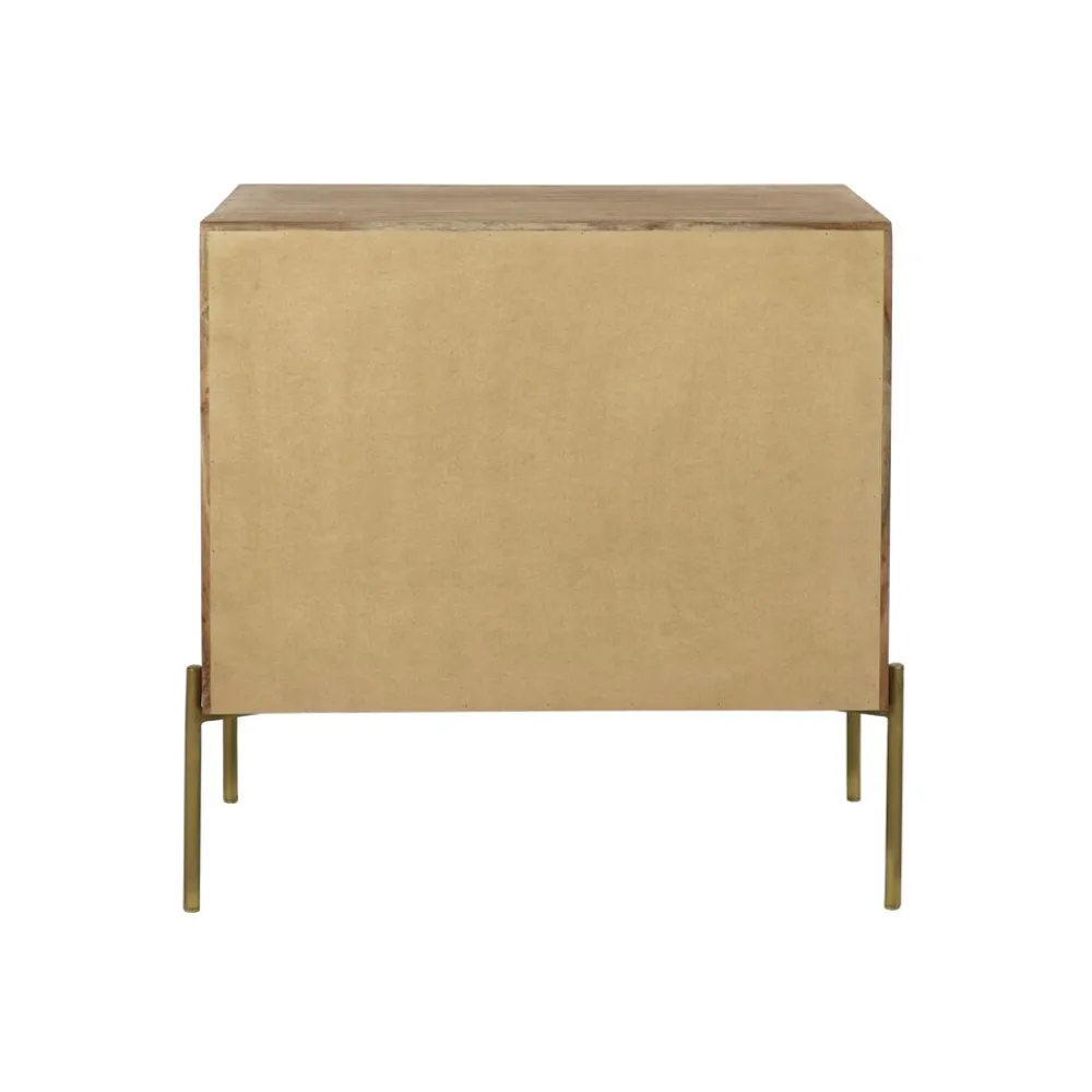 Pomax Armoires-ALFREDO - armoire - bois de mangier - L 80 x W 40 x H 85 cm - naturel