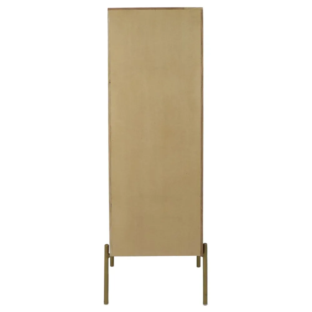 Pomax Armoires-ALFREDO - armoire - bois de mangier - L 40 x W 40 x H 145 cm - naturel