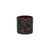 Pomax Photophores / T-lights-ALHAMBRA - photophore - verre mosaïque - DIA 10 x H 10 cm - aubergine