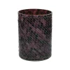 Pomax Photophores / T-lights-ALHAMBRA - photophore - verre mosaïque - DIA 16 x H 20 cm - aubergine