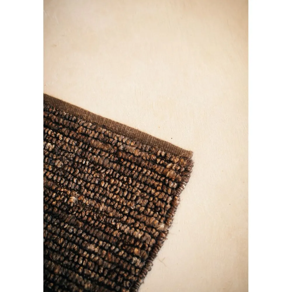 Pomax Tapis-ALICE - tapis à poils ras - laine - L 240 x W 180 cm (+ - 7 cm ) - brun