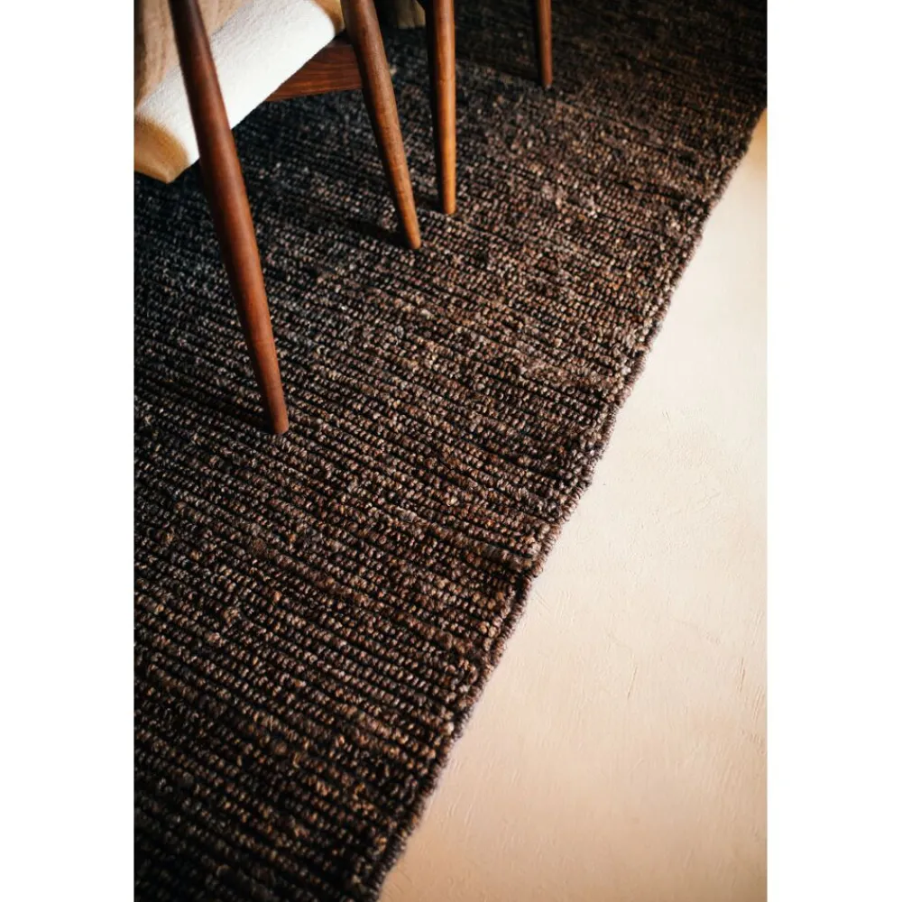 Pomax Tapis-ALICE - tapis à poils ras - laine - L 240 x W 180 cm (+ - 7 cm ) - brun