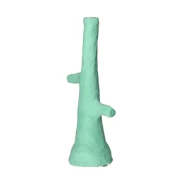 Pomax Chandeliers-ALMERIA - bougeoir - papier mâché / fer - L 20 x W 10 x H 35 cm - aqua