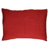Pomax Coussins-ALPHA BASICS - coussin - lin - L 70 x W 50 cm - coquelicot