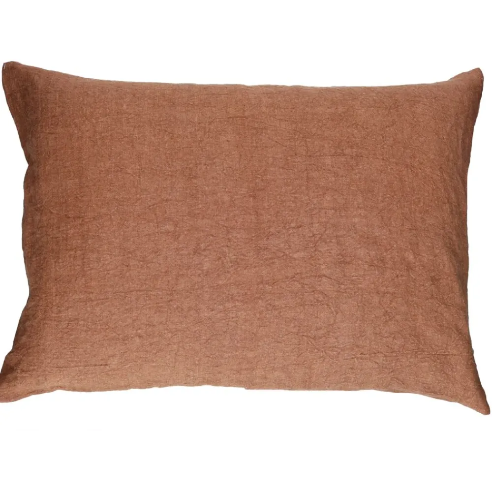 Pomax Coussins-ALPHA BASICS - coussin - lin - L 70 x W 50 cm - cannelle