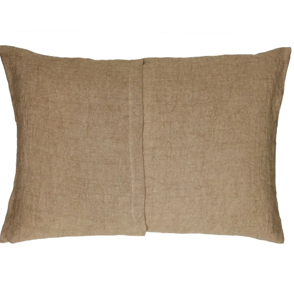 Pomax Coussins-ALPHA BASICS - coussin - lin - L 70 x W 50 cm - ocre
