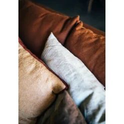 Pomax Coussins-ALPHA BASICS - coussin - lin - L 70 x W 50 cm - naturel