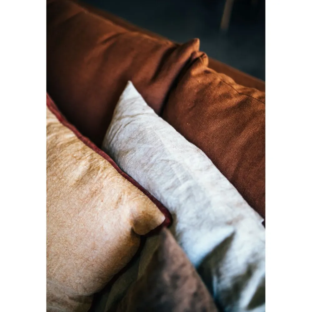 Pomax Coussins-ALPHA BASICS - coussin - lin - L 70 x W 50 cm - naturel