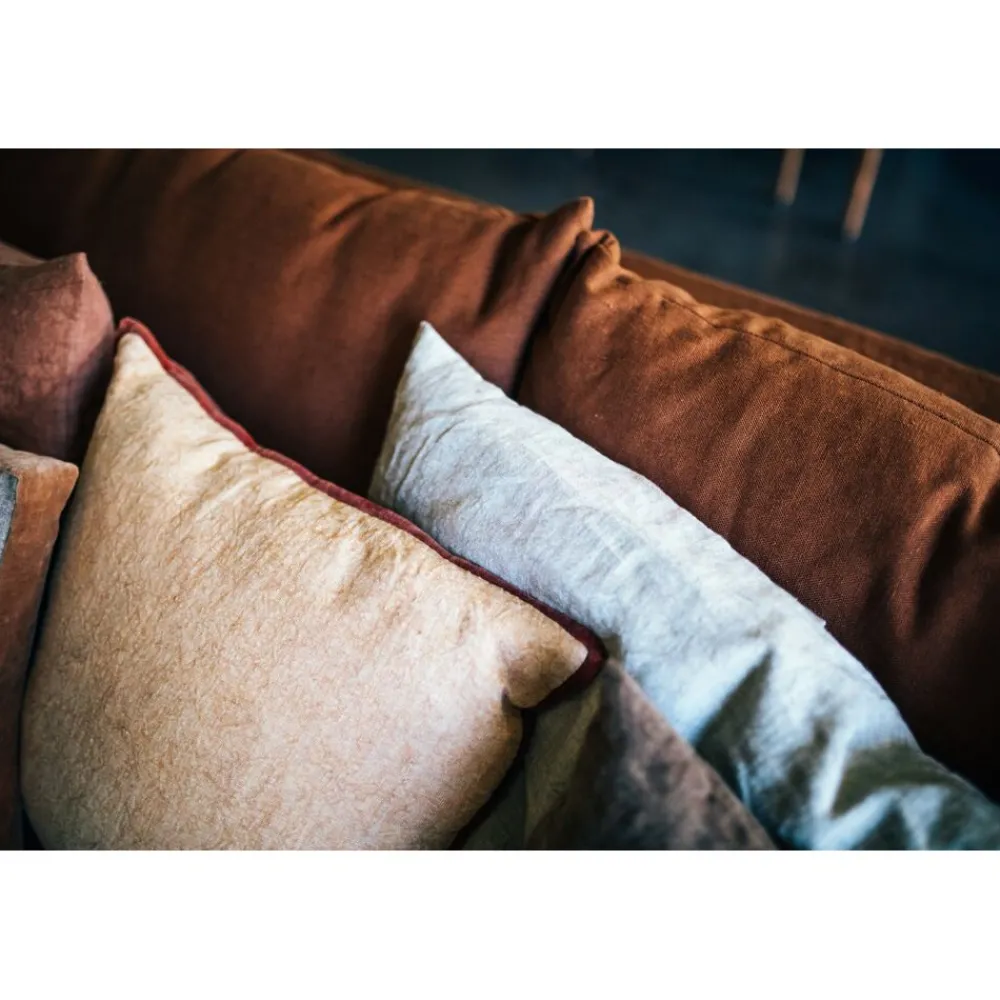 Pomax Coussins-ALPHA BASICS - coussin - lin - L 70 x W 50 cm - naturel