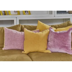 Pomax Coussins-ALPHA BASICS - coussin - lin - L 70 x W 50 cm - moutarde