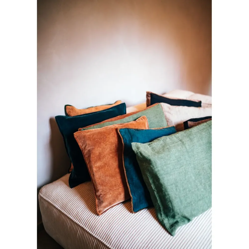 Pomax Coussins-ALPHA BASICS - coussin - lin - L 70 x W 50 cm - vert