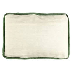 Pomax Coussins-ALPHA BORDERS - coussin - lin / velours - L 60 x W 40 cm - vert