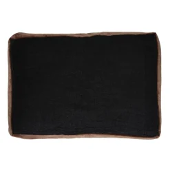 Pomax Coussins-ALPHA BORDERS - coussin - lin / velours - L 60 x W 40 cm - gris orage