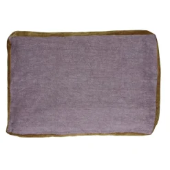 Pomax Coussins-ALPHA BORDERS - coussin - lin / velours - L 60 x W 40 cm - lavande