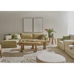 Pomax Coussins-ALPHA BORDERS - coussin - lin / velours - L 60 x W 40 cm - cannelle