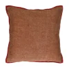 Pomax Coussins-ALPHA OPPOSITES - coussin - lin / coton - L 45 x W 45 cm - cannelle