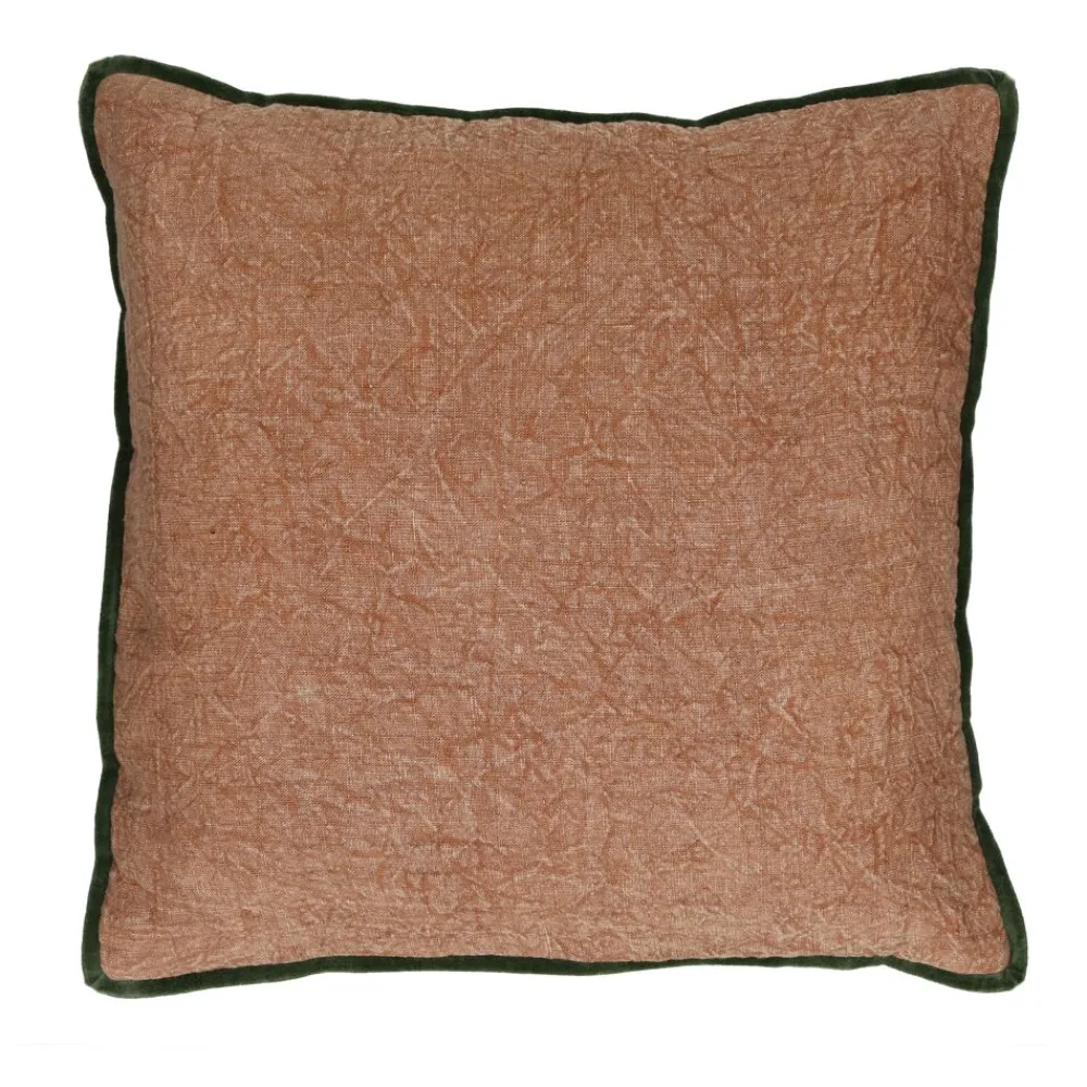 Pomax Coussins-ALPHA OPPOSITES - coussin - lin / coton - L 45 x W 45 cm - pêche