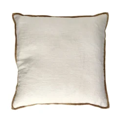 Pomax Coussins-ALPHA OPPOSITES - coussin - lin / coton - L 45 x W 45 cm - camel