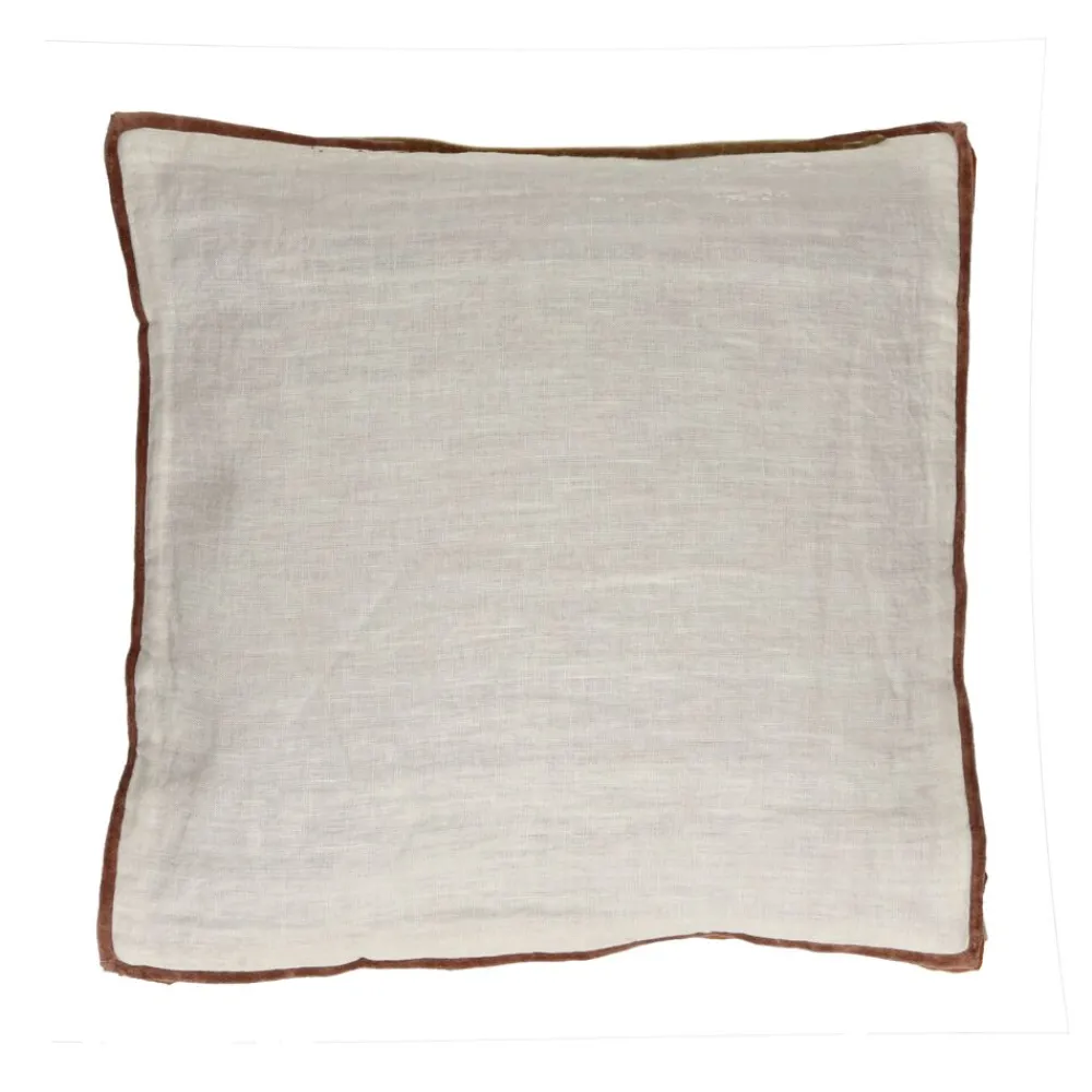 Pomax Coussins-ALPHA OPPOSITES - coussin - lin / coton - L 45 x W 45 cm - cannelle