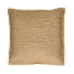 Pomax Coussins-ALPHA OPPOSITES - coussin - lin / coton - L 45 x W 45 cm - ocre