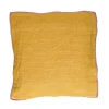 Pomax Coussins-ALPHA OPPOSITES - coussin - lin / coton - L 45 x W 45 cm - moutarde