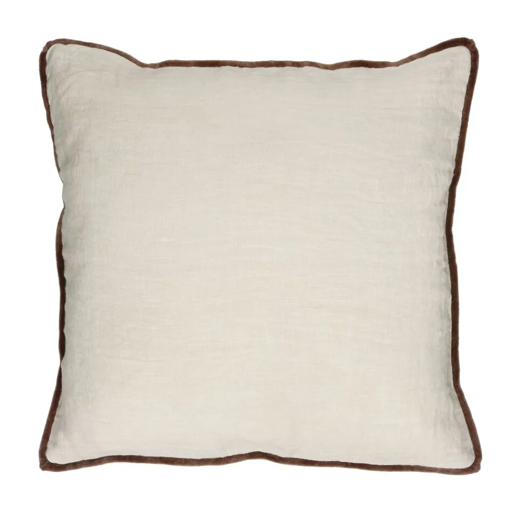 Pomax Coussins-ALPHA OPPOSITES - coussin - lin / coton - L 45 x W 45 cm - ivoire