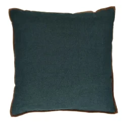 Pomax Coussins-ALPHA OPPOSITES - coussin - lin / coton - L 45 x W 45 cm - teal