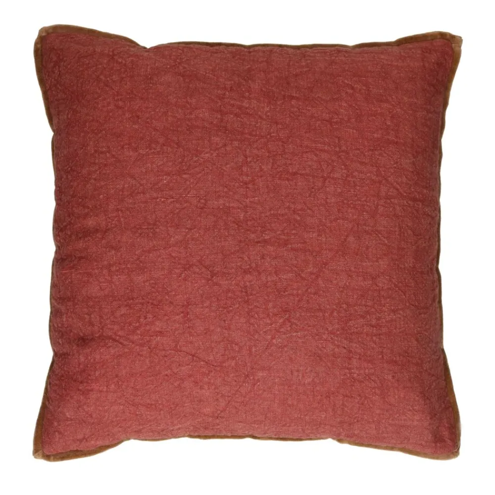Pomax Coussins-ALPHA OPPOSITES - coussin - lin / coton - L 45 x W 45 cm - framboise