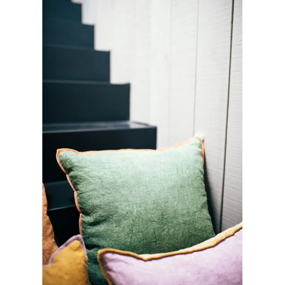 Pomax Coussins-ALPHA OPPOSITES - coussin - lin / coton - L 45 x W 45 cm - lavande