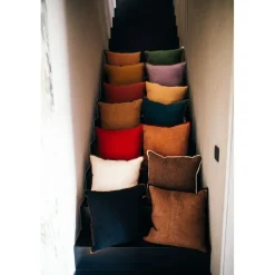 Pomax Coussins-ALPHA OPPOSITES - coussin - lin / coton - L 45 x W 45 cm - camel