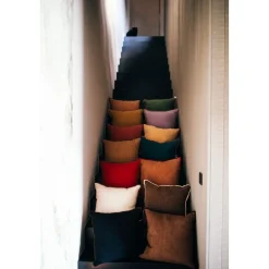 Pomax Coussins-ALPHA OPPOSITES - coussin - lin / coton - L 45 x W 45 cm - lavande