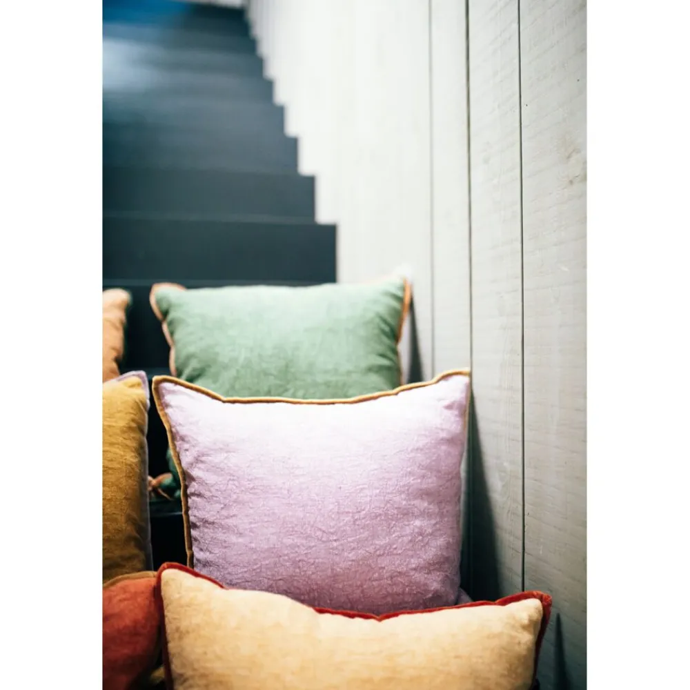 Pomax Coussins-ALPHA OPPOSITES - coussin - lin / coton - L 45 x W 45 cm - vert