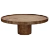 Pomax Plateaux-ALPHONSO - plat à gâteau - bois de mangier - DIA 48 x H 17 cm - noyer