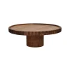 Pomax Plateaux-ALPHONSO - plat à gâteau - bois de mangier - DIA 38 x H 13,5 cm - noyer