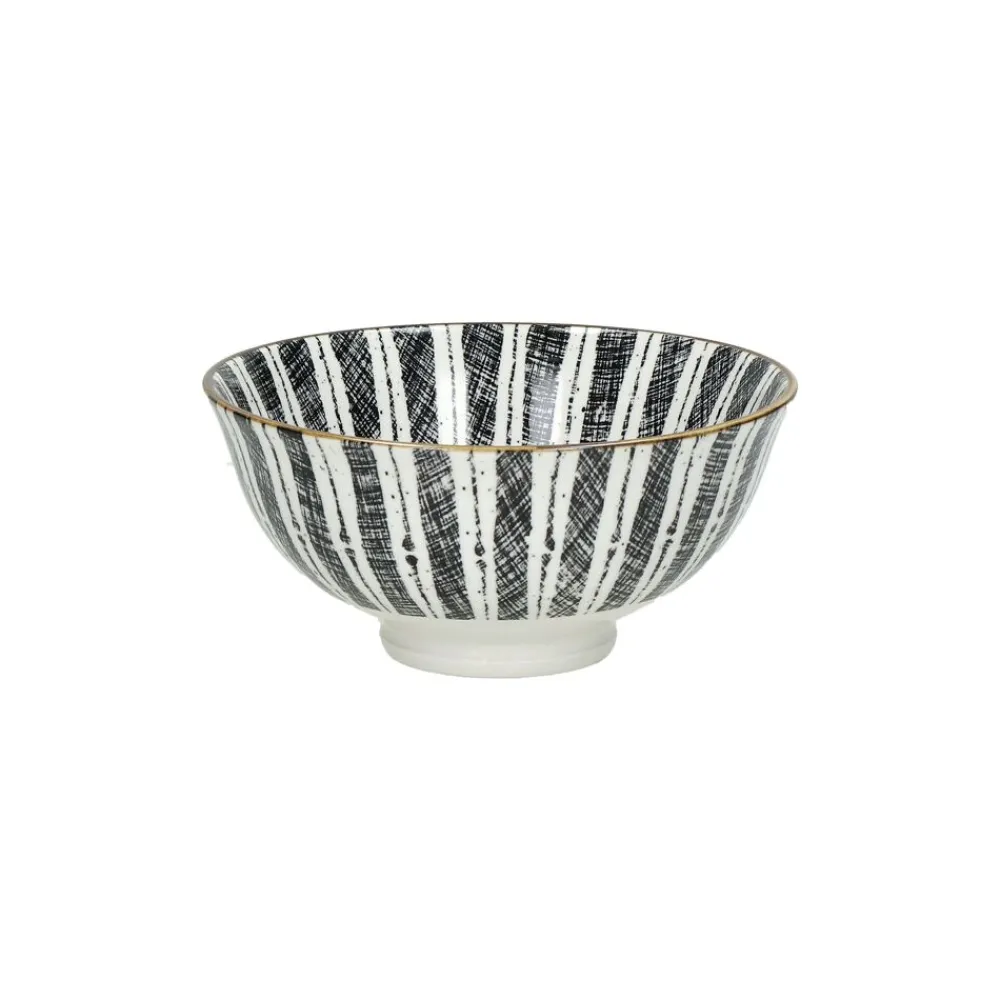 Pomax Vaisselle-ALTO - bol à céréales - porcelaine - DIA 12 x H 6 cm - noir/blanc