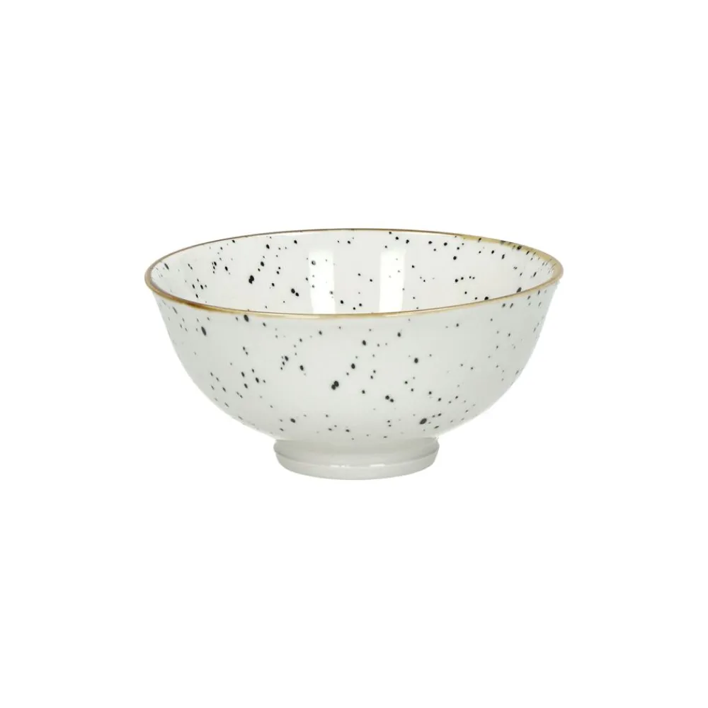 Pomax Vaisselle-ALTO - bol à céréales - porcelaine - DIA 12 x H 6 cm - noir/blanc
