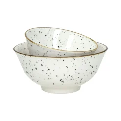 Pomax Vaisselle-ALTO - bol à céréales - porcelaine - DIA 12 x H 6 cm - noir/blanc