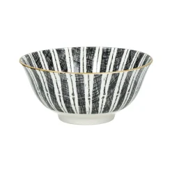 Pomax Vaisselle-ALTO - bol à soupe - porcelaine - DIA 15,5 x H 7 cm - noir/blanc