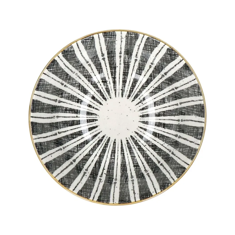 Pomax Vaisselle-ALTO - bol à soupe - porcelaine - DIA 15,5 x H 7 cm - noir/blanc