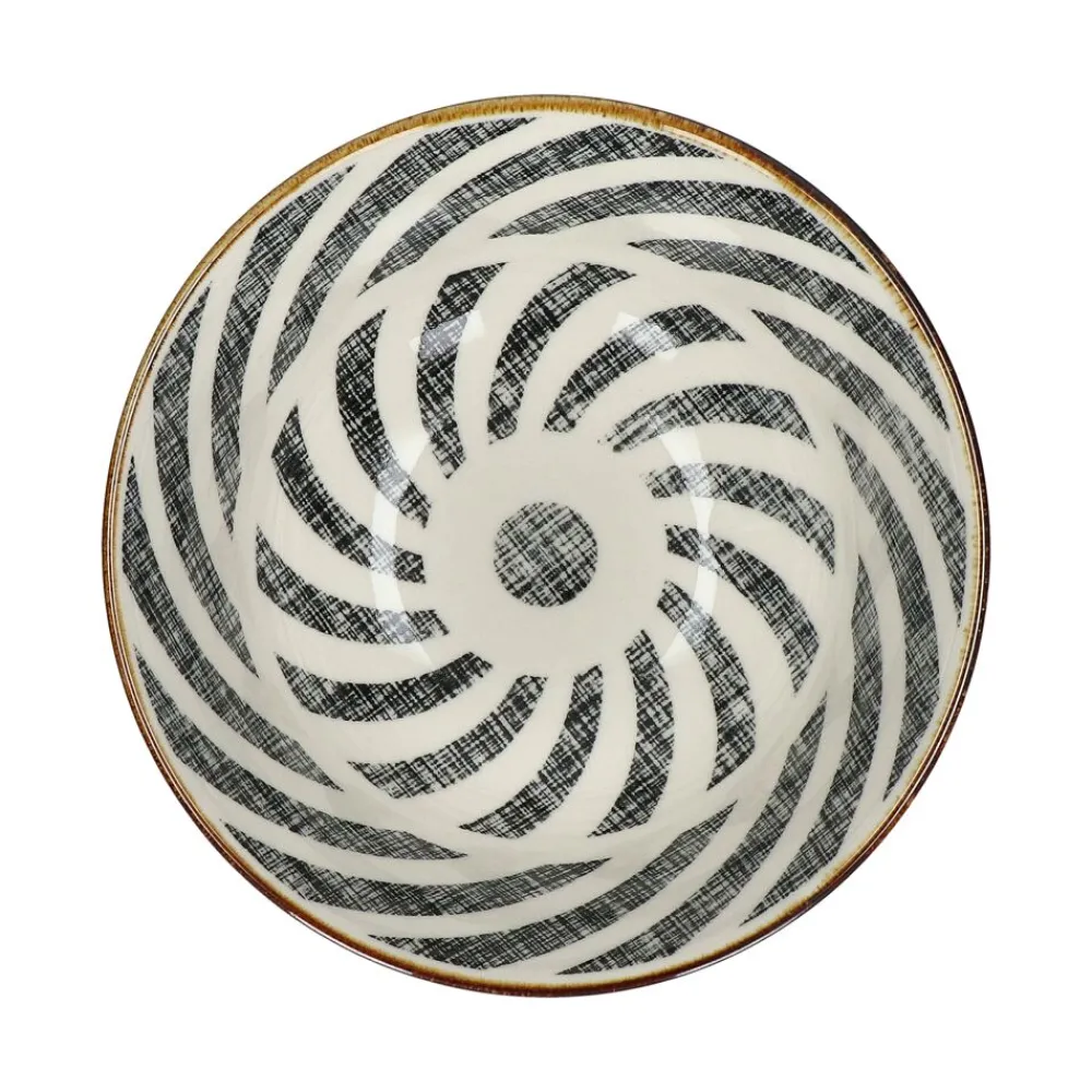 Pomax Vaisselle-ALTO - bol à soupe - porcelaine - DIA 15 x H 7 cm - noir/blanc